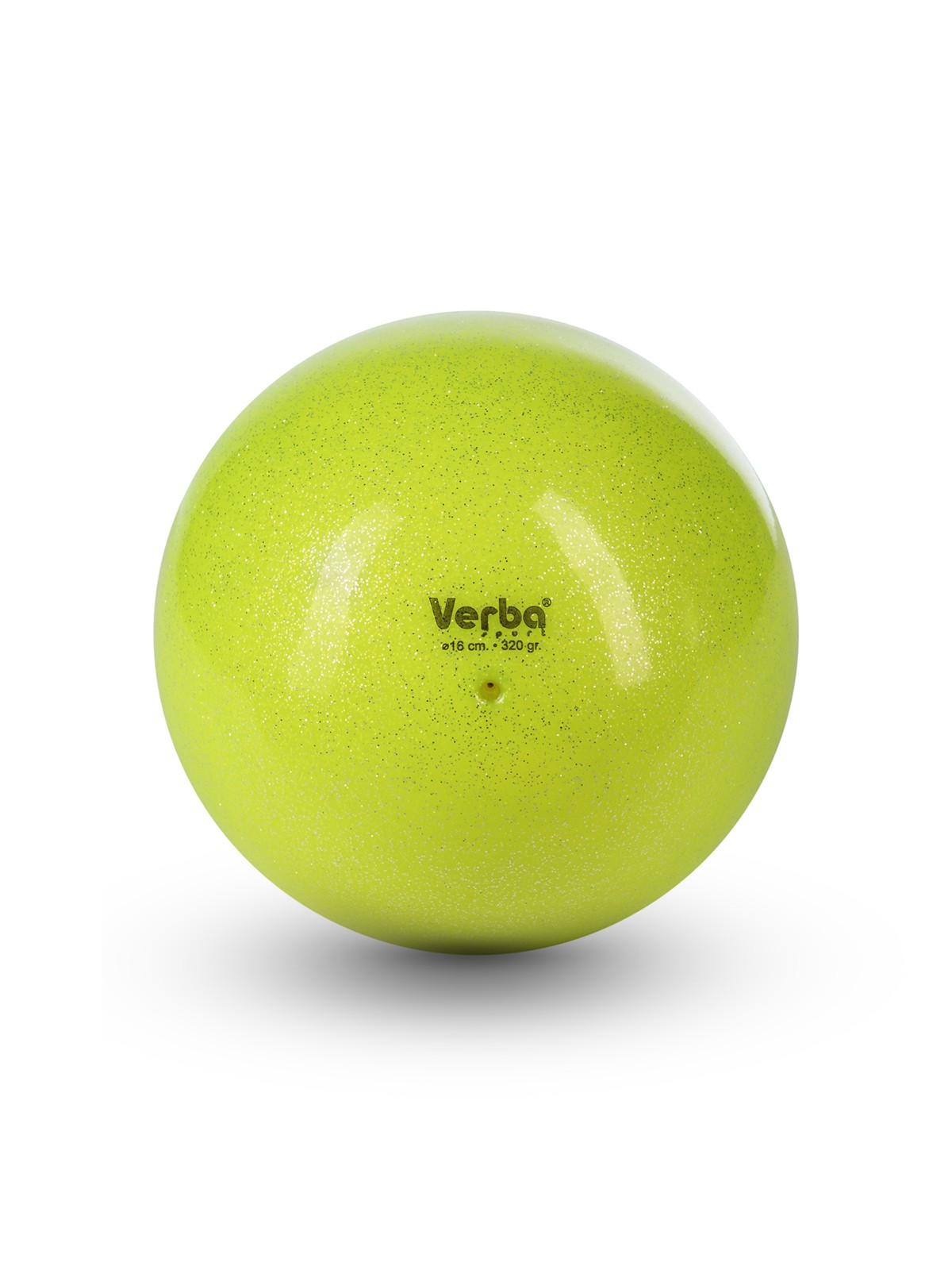 Мяч Verba Sport 16см с блестками лимонный